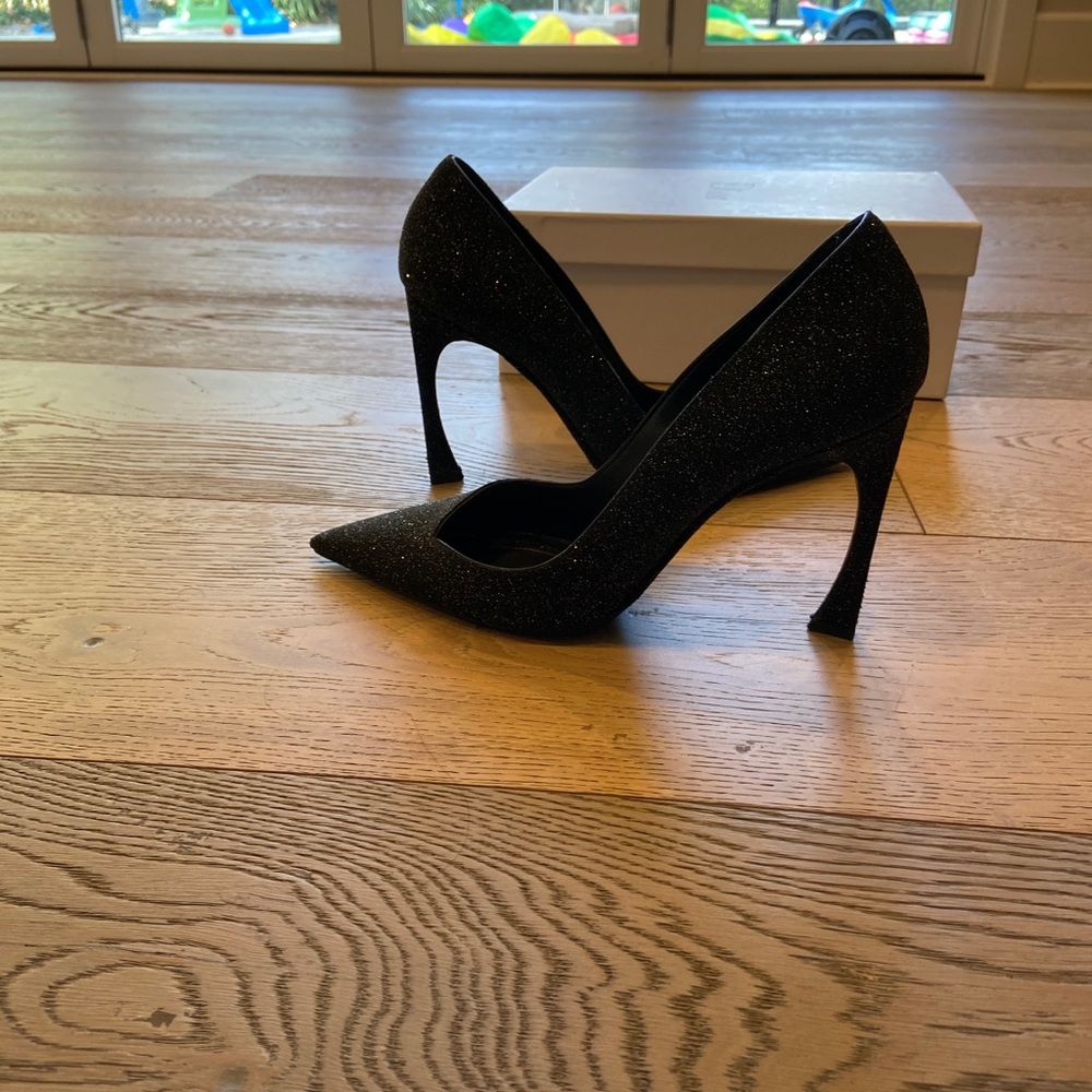 Dior shiny caviar heels pumps 41.5 11.5 defile